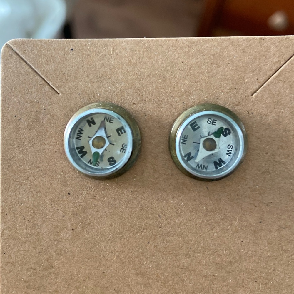 Compass Stud Earrings
